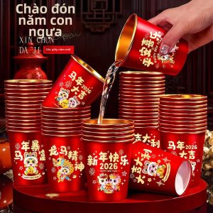 Cốc Tiệc Lễ Hội Vàng Dùng Một Lần