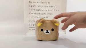 Cute Rilakkuma Plush Pen Holder Multifunctional Childrens Desktop Large Capacity Stationery Storage Box Organizer