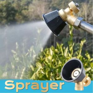 Adjustable Water Nozzle Sprayer Garden Sprinkler Head Copper Black Windproof Spray Cyclone Nozzle