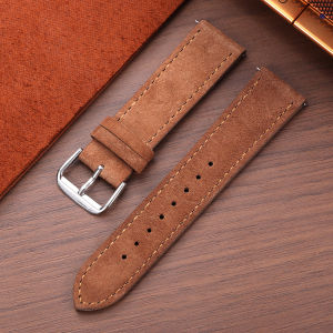18mm 19mm 20mm 22mm Suede Leather Watch Strap Grey Blue Black Brown Stitching Suede WatchBand Quick Release ReplacementWristband