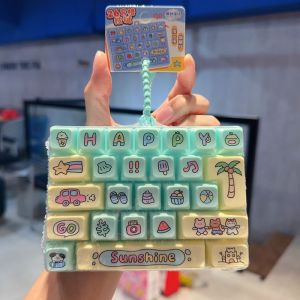 Hot Toys | Creative Cute New Style Happy No Closing 26-key Stress-relieving Button Toy Keychain Bag Hanging Decoration Blind Boxes