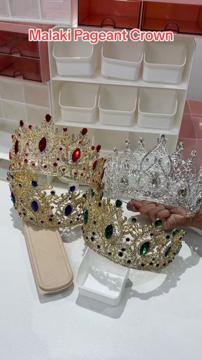Pageant Crown Tall Crystal Beauty Winner Tiara Hair Accessory