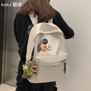 Túi Đeo Vai Đôi Dung Tích Lớn Màu Trơn Đơn Giản Thoải Mái Cho Học Sinh Trung Học Và Đại Học Túi Đựng Máy Tính KOKZ