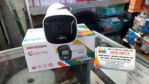 HIKVISION Camera Thân TVI/AHD/CVI/CVBS 5MP F1.0 có màu 24/7 Hồng ngoại 20m có Mic võ sắt - DS-2CE10KF0T-FS