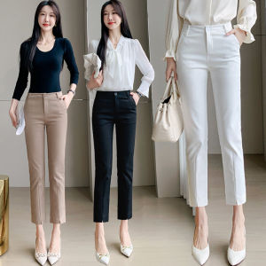 Khaki Color Casual Womens Pencil Pants Straight Leg Tube Spring Autumn New Style Black Thin Nine Points Summer Pants