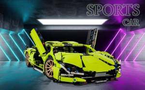 OTO Small Plastic LEGO Building Block Lamborghini Super Racing Car MOC DIY Creative Educational Toy For Kids Adults Gift Sets