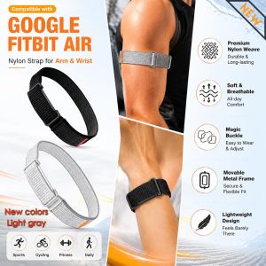 1-2PC Nylon Bicep Straps for Google Fitbit Air Bands Fitness Tracker Replacement Wristband/Armband for Google Fitbit Air Straps