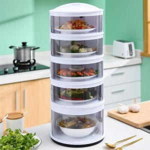 ฝาครอบอาหารFCF เก็บอาหาร 3ชั้น 4ชั้น 5ชั้น ชั้นเก็บอุณหภูมิ ชั้นวางอาหาร สไลด์เปิด-ปิด กันแมลง ถนอมอาหาร ชั้นเก็บอาหาร