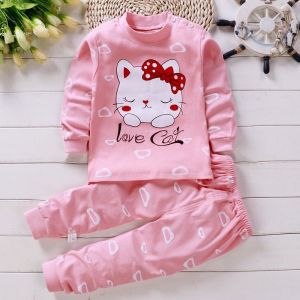 Pure Cotton Childrens Underwear Set Baby Sleepwear Spring Autumn Boys Girls Clothing Comfortable Soft Fabric Kids Innerwear