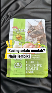 QITAT Low Grain Dry Cat Food【1.5KG】Turkey & Ocean Fish | Adult Cat Food | Heart & Digestive Health Care | High Protein