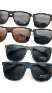 Kacamata Polarized Pria Polycarbonate Square Full Rim Anti Silau Model 1043