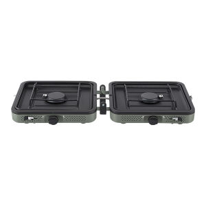 THOMSON Butane Gas Stove Camping Stove with Two Burners for Cooking and Boiling Suitable for Outdoor Camping and Hiking Activities