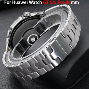 สายนาฬิกาข้อมือสเตนเลส สําหรับ Huawei Watch GT 5 Pro GT5 46 มม. สมาร์ทนาฬิกา สายนาฬิกา Huawei Watch GT4 4Pro GT3 Pro GT3 SE GT2 Pro GT GT2 GT 2e Runner Ultimate Watch Buds GT Active Honor GS Pro/3i /GS3