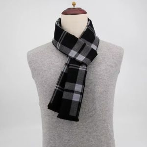 Luxury Brand Winter Plaid Cashmere Scarf for Men Warm Neck Scarfs Male Business Scarves Long Mens Pashmina Shawl