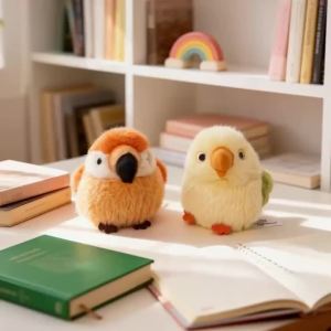 11cm Palm-Sized Bird Plush Toy - 4 Cute Styles Soft Stuffed Animal Mini Doll Kids Birthday Gift Bag Charm Keychain Decor