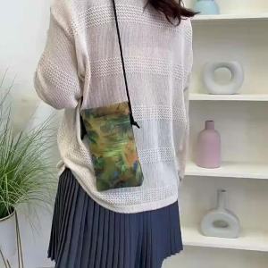 Mini Crossbody Phone Bag Simple New Chinese Style Versatile Women Mobile Shoulder Bag For Street Shooting Cultural Event