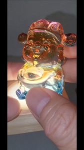 (SG Seller Ready Stocks) Glazed Glass (Liu Li) God of Wealth Height 5+cm  琉璃彩财神摆件 高度5+厘米