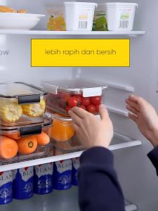 Wadah Makanan Kulkas TY37009: Kotak Penyimpanan Makanan Buah Sayur Transparan