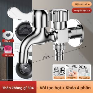 YALANDENG | Vòi Rửa Đa Năng Inox 1 Cổng Nhập 2 Cổng Xuất