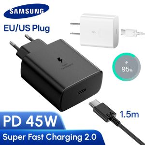 Samsung | Original Samsung 45W Super Fast Charger USB-C EU/US Adapter Compatible with Samsung Galaxy S26/S25/S24/S23/S22/S21 A56/A57/A55