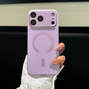 CHUQIAN | Lavender Large Window iPhone Case Matte Finish Drop Protection Magnetic Lens Cover