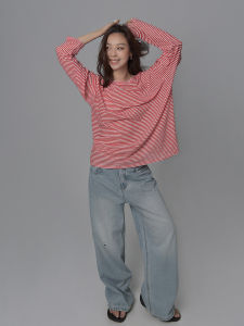 Light Blue Washed Casual Straight Leg Jeans Womens Summer Design Sensation Long Pants High Waist Jeans Four Happiness Home