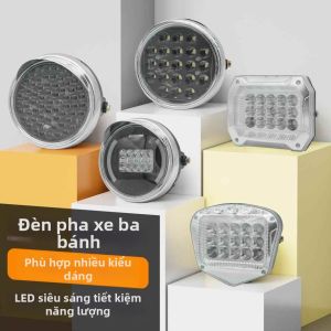 Đèn Pha Siêu Sáng cho Xe Điện 3 Bánh và Xe Máy