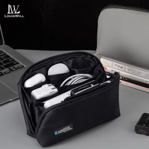 LouisWill Digital Storage Bag USB Cable Storage Bags Multifunctional Travel Organizer Electronic Gadget Bag Multi Layer Organizer Bag Accessories U Disk Hard Drive Headset Accessories Storage Bag
