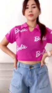 MODIS - Crop Top Kerah FENBIE RIB / PAKAIAN WANITA / ATASAN WANITA / KAOS WANITA / TSHIRT