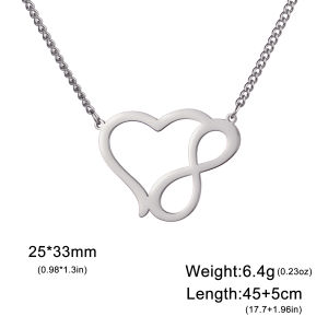 Skyrim Infinite Love Pendant Necklace Stainless Steel Womens Fashion Jewelry Necklace Couple Christmas Day Jewelry Gift