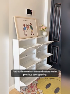 Nordic Steel Shoes Cabinet Storage Shoe Rack Organizer with Cover Cabinets Heavy duty Space Saver Waterproof