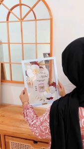 Mahar Acrylic Custom 37 cm Mahar Pernikahan Rustic - Seserahan Wedding by kadouniksekali