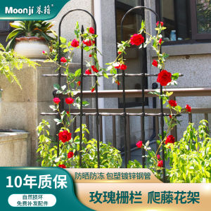 Outdoor Garden Fence Rose Vine Support Frame Screen Windproof Flower Stand Stainless Steel Miniature Railings for Plants