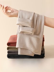 MiiOW | Quần ống đứng dày lót lông cừu cạp cao cho nữ mùa thu đông quần ống đứng ôm sát cơ thể giữ ấm bụng