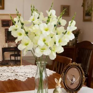 Artificial 5/10 Pcs Phalaenopsis Flowers Home Dining Table Vase Windowsill Arrangements Outdoor Yard Party Holiday Wedding Decor
