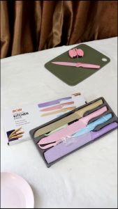 PISAU SET 6IN1 Warna Warni Kode 600 - Corrugated Kitchen Knife Kitchenware
