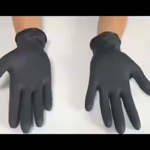 100PCS Black Nitrile Gloves Disposable Latex Free Industrial Safety Work Gloves for Mechanic Automotive Tattoo Protective Gloves