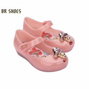 Melissa Official Store mini shoes Mushroom decoration girls shoes round toe fish mouth shoes ballet children shoes ballet flats girl kids shoes