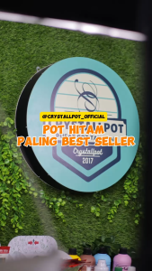 POT BUNGA TANAMAN PLASTIK GRACE 35 HITAM KUPING BAHAN TEBAL + TATAKAN BAWAH