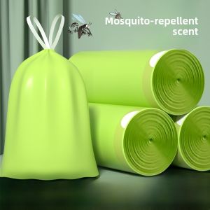 MONLEYTA | Thickened Drawstring Trash Bags Extra Thick Plastic Handheld Household Kitchen Large Size Super Thickened Eco-Friendly Garbage Pouches