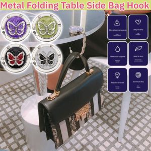 Metal Folding Table Side Bag Hook Bag Handbag Wallet Metal Hanger Rack Table Hook For Bag