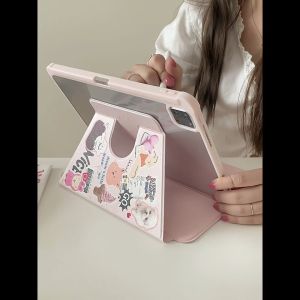 เคสiPadหมุน 360° แผ่นหลังอะครีลิ pro13 2024 Air6 13 Pro11 2024 air6 Gen9 10.2 Air5 10.9 mini7 8.3 Gen11 Air7 11 Cute Puppy Air4 เรียบง่าย gen10 เคสไอแพด 10.9 11pro Air3 10.5 MINI6