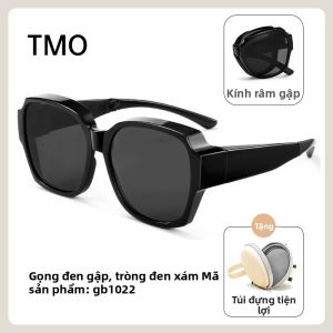 Kính Râm Gắn Phía Ngoài Chống Tia UV Cực Nhẹ Phân Cực Màu Nâu