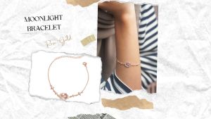 DAVINA Ladies Moonlight Bracelet Rose Gold Plated Sterling Silver 925