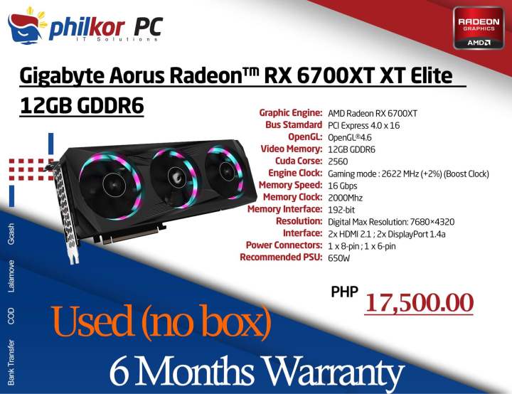 Gigabyte Rx Aorus Radeon Rx 6700 Xt Gigabyte Aorus Radeon RX