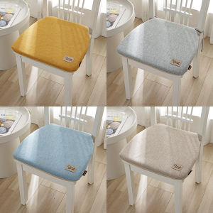 ผ้าฝ้าย ผ้าลินิน เบาะรองนั่ง Universal สําหรับ All Seasons Office เก้าอี้ทนทานนั่ง Pad สตูลที่นั่งเก้าอี้รับประทานอาหารเบาะรองนั่ง