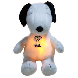 2025 Glowing Breathing Snoopy Plush Toy Baby Sleep Aid Cute Calming Stuffed Animal Kids Bedtime Gift