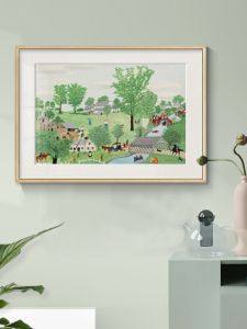 Thêu Chữ Thập Phong Cảnh Chữa Lành Moses Grandma Thêu Chữ Thập Thủ Công DIY Phòng Khách Phòng Ngủ Nhỏ Đồ Thủ Công Mỹ Nghệ