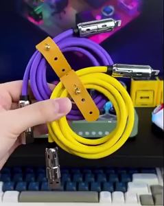 Cáp USB Type C 4 Trong 1 Sạc Nhanh 240W Hỗ Trợ PD Tương Thích Với iPhone 16 Pro Max 15 iPad Xiaomi Samsung Máy Tính Bảng Dây Dữ Liệu 1m