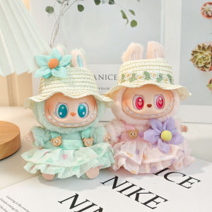 17cm labubu Mini Plush DollS pakaian aksesori pakaian untuk Korea Kpop Exo Labubu V1 V2 Idol pakaian bayi kedut pakaian pakaian hadiah